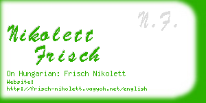 nikolett frisch business card